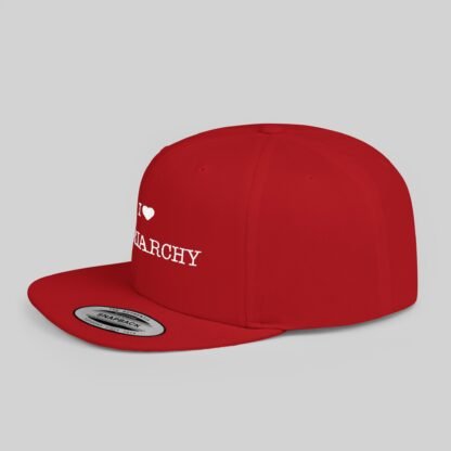 I ❤️ Patriarchy Snapback Hat Red - Image 3